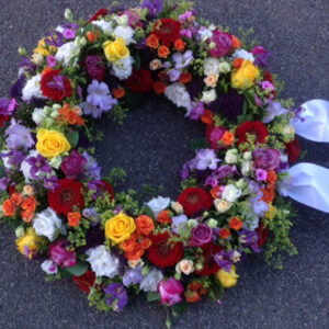 Blumen Nicolaye - rundgesteckter Trauerkranz
